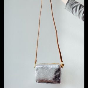 Clare V Metallic Silver Purse
